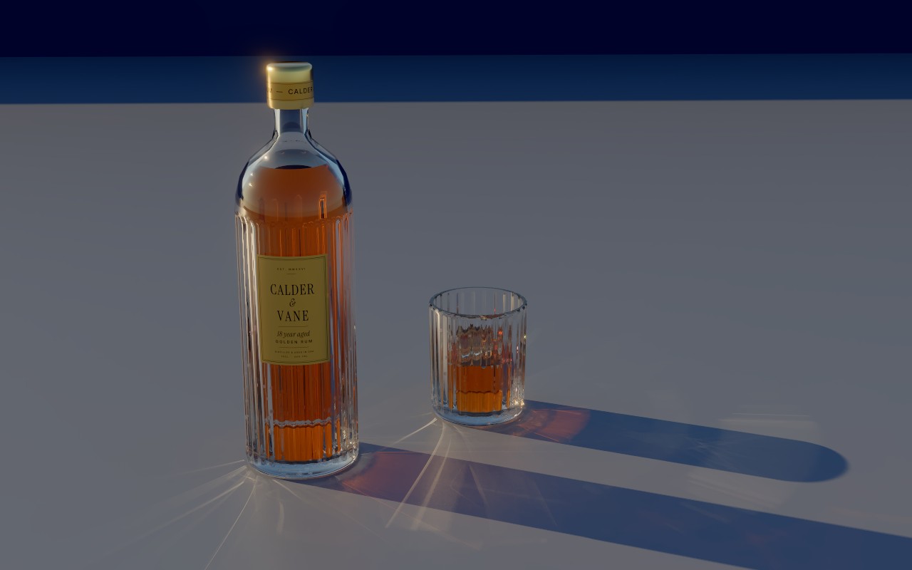 The Rum bottle with the Punchy look, rich and contrasty