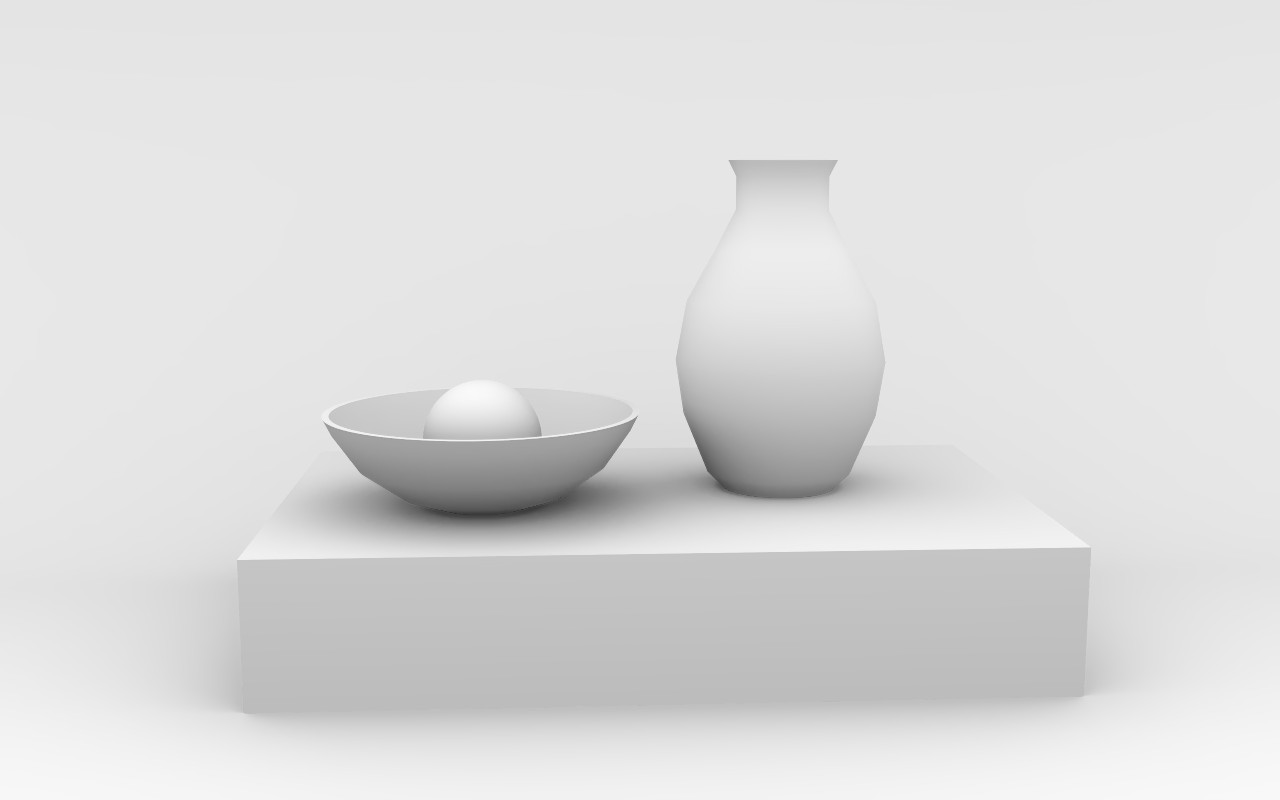 The still life as ambient occlusion, in black and white