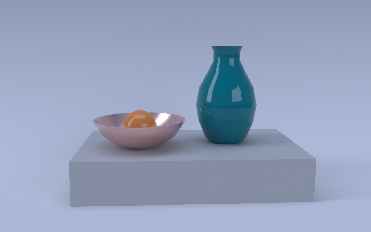 The still life in blue studio light